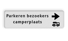 Aluminium informatiebord met een dubbel omgezette rand