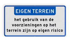 Aluminium informatiebord met een dubbel omgezette rand