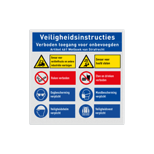 Veiligheidsbord vlak Alupanel (2mm)