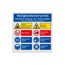 Veiligheidsbord vlak Alupanel (2mm)