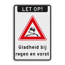 Aluminium informatiebord met dubbel omgezette rand