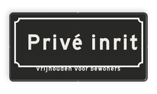 Aluminium informatiebord met een dubbel omgezette rand