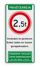 Aluminium informatiebord met een dubbel omgezette rand