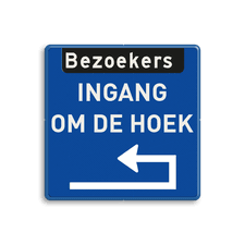 Aluminium informatiebord met een dubbel omgezette rand