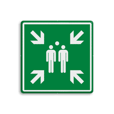 Veiligheidsbord met dubbel omgezette rand