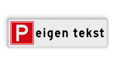 Aluminium informatiebord met een dubbel omgezette rand