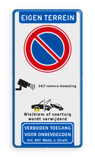 Aluminium informatiebord met een dubbel omgezette rand