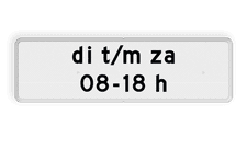 Aluminium informatiebord met een dubbel omgezette rand