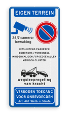 Aluminium informatiebord met een dubbel omgezette rand