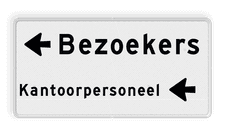 Aluminium informatiebord met een dubbel omgezette rand