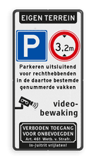 Aluminium informatiebord met een dubbel omgezette rand
