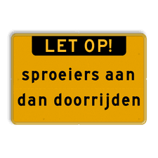 Aluminium informatiebord met een dubbel omgezette rand