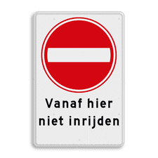 Aluminium informatiebord met dubbel omgezette rand