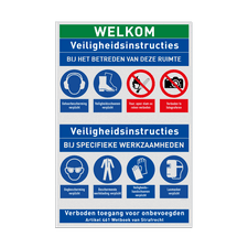 Veiligheidsbord vlak Alupanel (2mm)