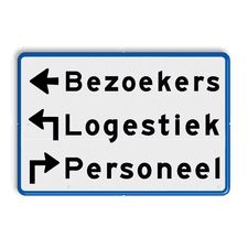 Aluminium informatiebord met een dubbel omgezette rand