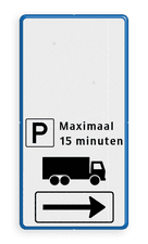 Aluminium informatiebord met een dubbel omgezette rand