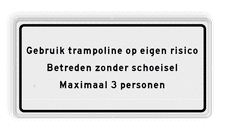 Aluminium informatiebord met een dubbel omgezette rand