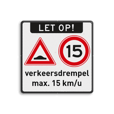 Aluminium informatiebord met een dubbel omgezette rand