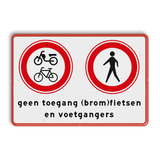 Aluminium informatiebord met een dubbel omgezette rand