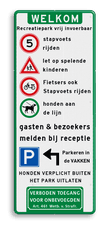 Aluminium informatiebord met een dubbel omgezette rand