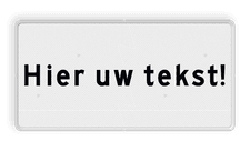 Aluminium informatiebord met een dubbel omgezette rand