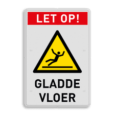 Veiligheidsbord met dubbel omgezette rand