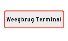 Aluminium informatiebord met een dubbel omgezette rand