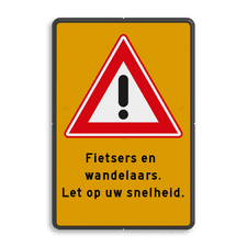 Aluminium informatiebord met dubbel omgezette rand
