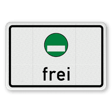 Verkehrsschild aus DibondTraffic mit Alform Rahmen