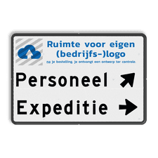 Aluminium informatiebord met een dubbel omgezette rand