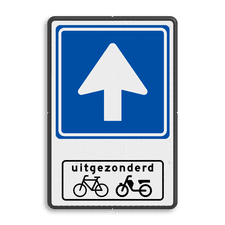 Aluminium informatiebord met dubbel omgezette rand