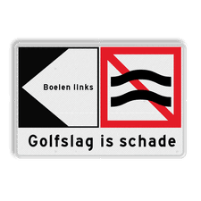Aluminium scheepvaartbord met een dubbel omgezette rand