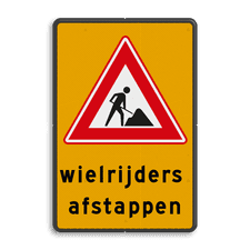 Aluminium informatiebord met dubbel omgezette rand