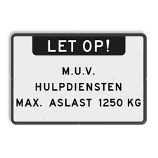 Aluminium informatiebord met een dubbel omgezette rand