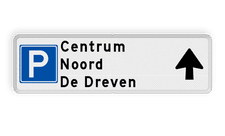 Aluminium informatiebord met een dubbel omgezette rand