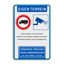 Aluminium informatiebord met dubbel omgezette rand
