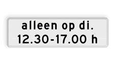 Aluminium informatiebord met een dubbel omgezette rand