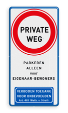 Aluminium informatiebord met een dubbel omgezette rand
