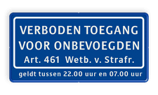Aluminium informatiebord met een dubbel omgezette rand
