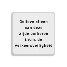 Aluminium informatiebord met een dubbel omgezette rand