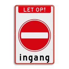 Aluminium informatiebord met dubbel omgezette rand