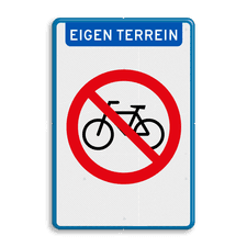 Aluminium informatiebord met dubbel omgezette rand