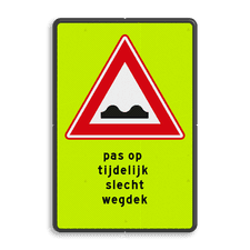 Aluminium informatiebord met dubbel omgezette rand