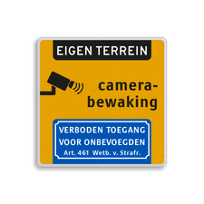 Aluminium informatiebord met een dubbel omgezette rand