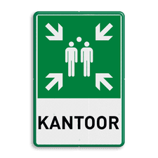 Veiligheidsbord met dubbel omgezette rand