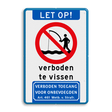 Aluminium informatiebord met dubbel omgezette rand