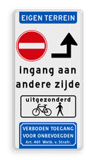 Aluminium informatiebord met een dubbel omgezette rand
