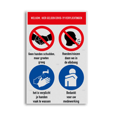 Veiligheidsbord vlak Alupanel (2mm)