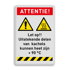 Veiligheidsbord met dubbel omgezette rand