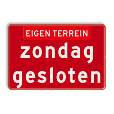Aluminium informatiebord met een dubbel omgezette rand
